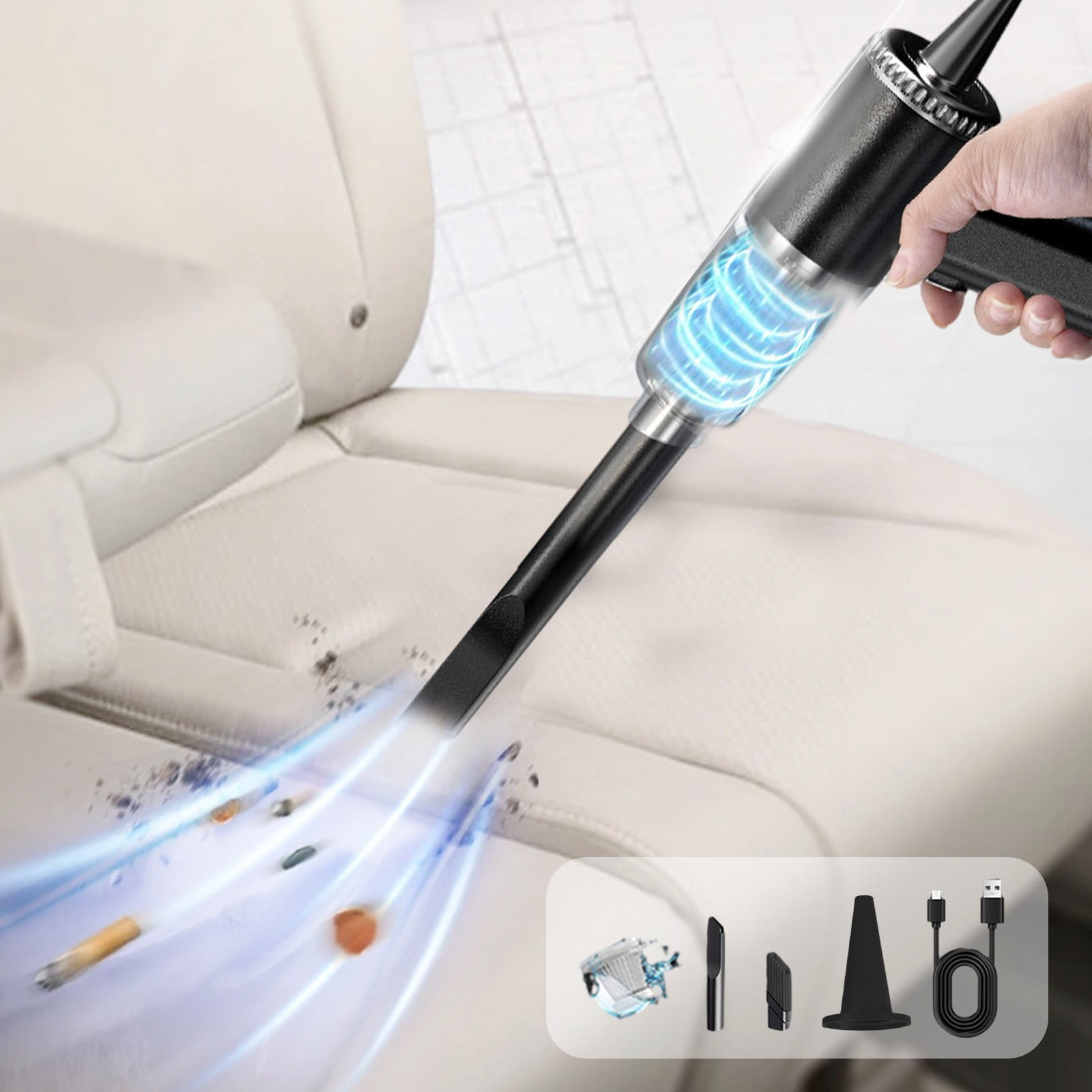 IUYT6 Clearance Deals - Handheld Car Vacuum Cleaner 120w High Power Wet \u0026 Dry Vacuum Cleaner Duster Multi-nozzles for Car Home Office Pet